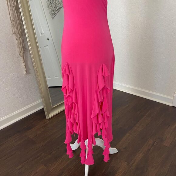 Mermaid Sirencore Bright Pink Strapless Jelly Fish Midi Maxi Dress XS / S - Picture 6 of 7